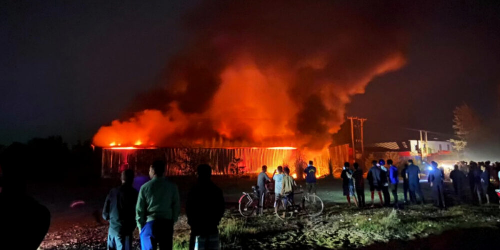 Fierce fire in Bhaktapur