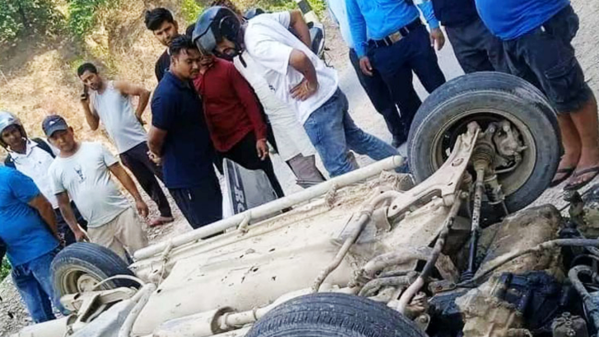 Eight people including three children die in a car accident in Pyuthan