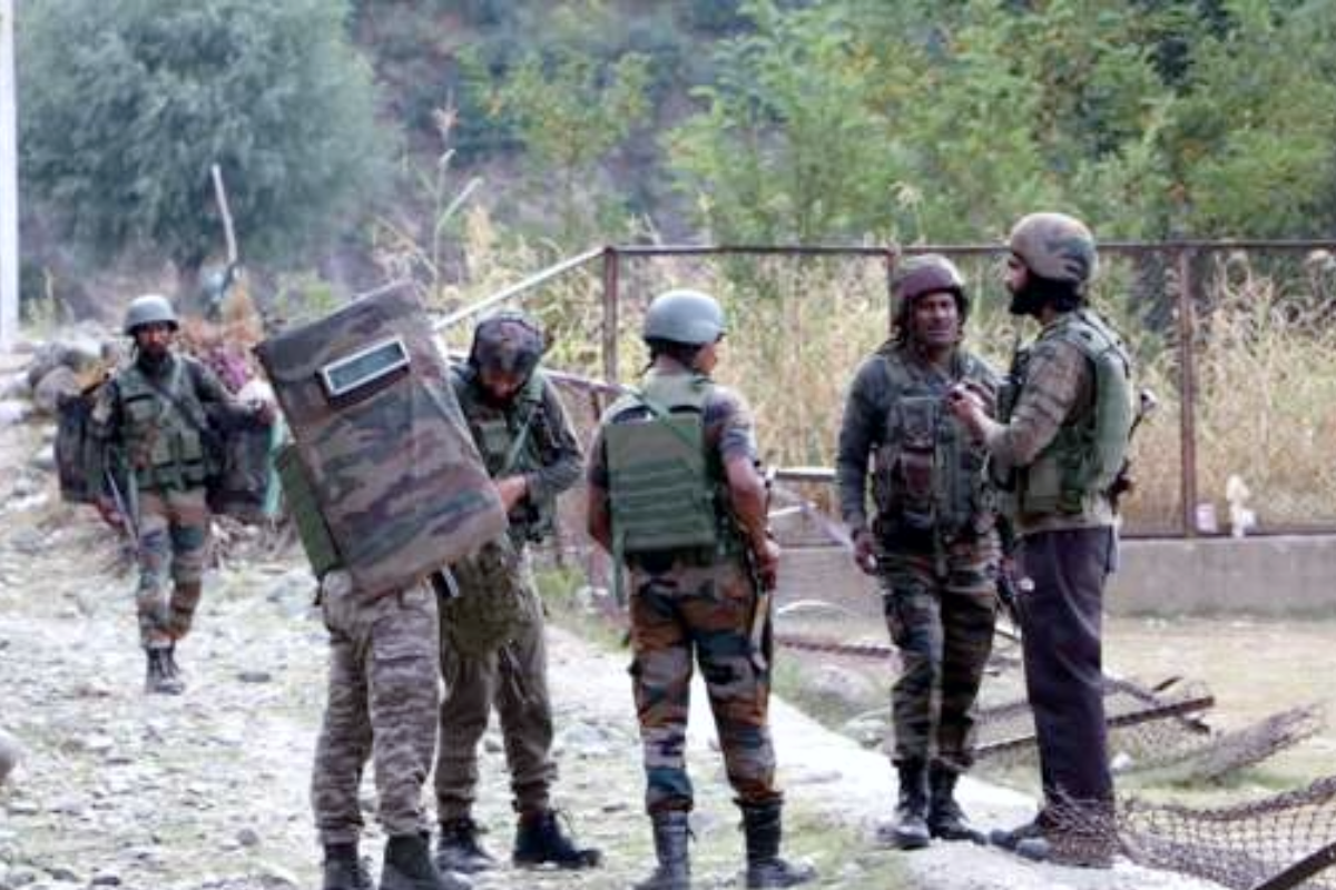 Two terrorists were killed along the Line of Control in Jammu and Kashmir