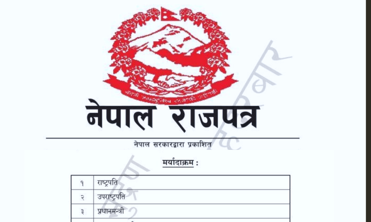 A new order of dignity from the president, prime minister to local ward chairpersons In Nepal