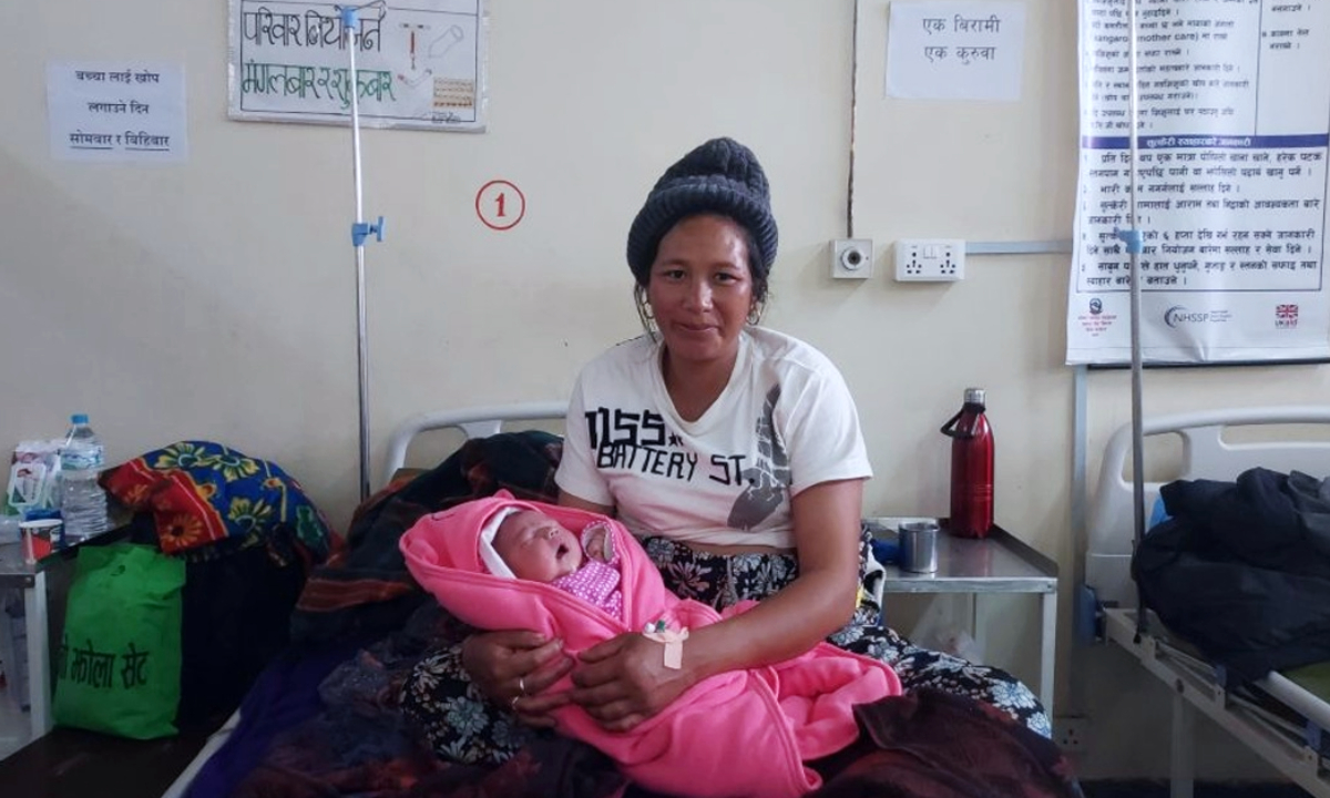 An overweight baby was born in Dhaulagiri Hospital