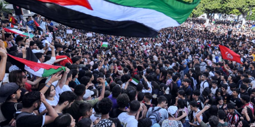 Egyptian citizens rally in support of Gaza