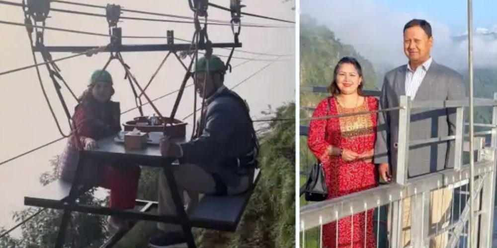 Health Minister Basnet enjoyed at Sky Cafe in Parbat