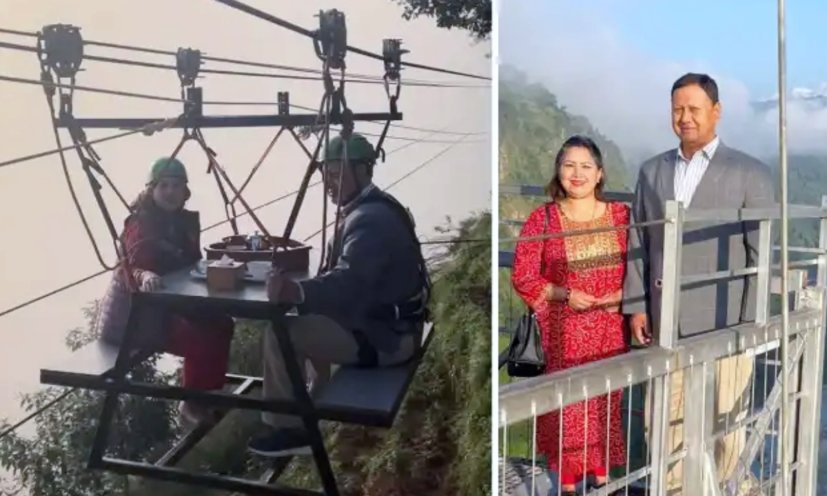 Health Minister Basnet enjoyed at Sky Cafe in Parbat