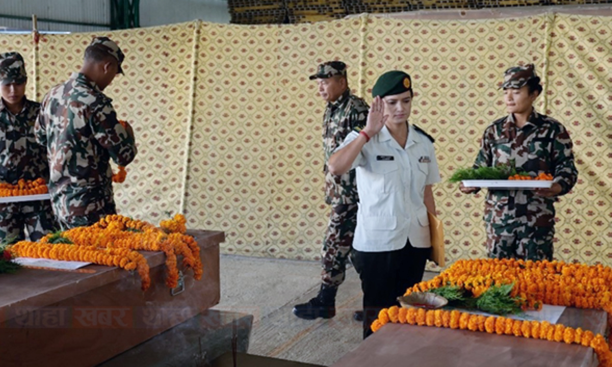 Last tribute to the body of Nepali student brought from Israel