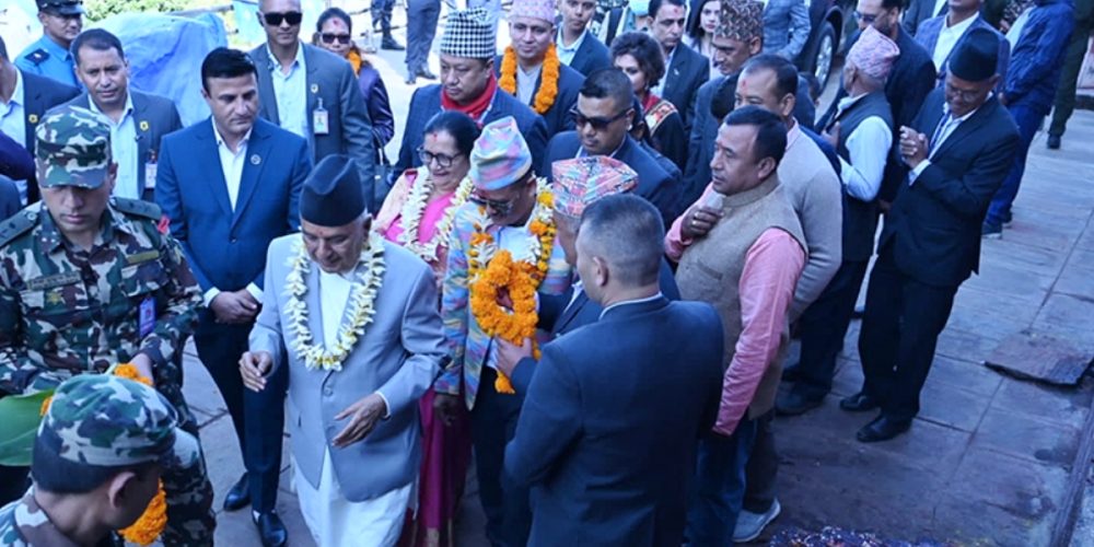 Puja at Palanchok Bhagwati Temple by President Paudel