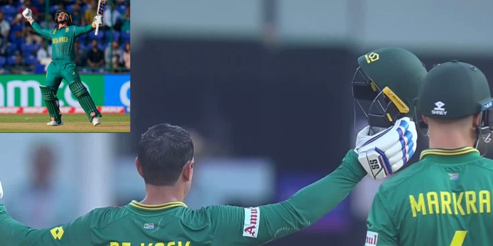 South Africa's Quinton de Kock completes century