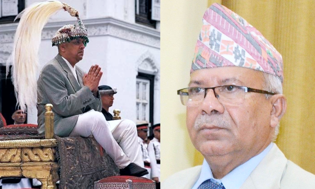 Tomorrow if the former king comes to fight for the executive prime minister will Madhab Nepal have the courage to fight