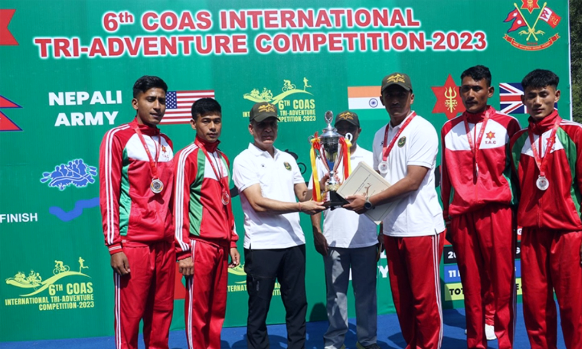 Tribhuvan Army Team won the beach volleyball title