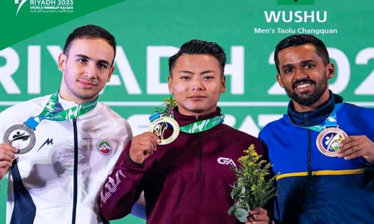 Usu player Bijay Sinjali won a record gold medal at the World Combat Games