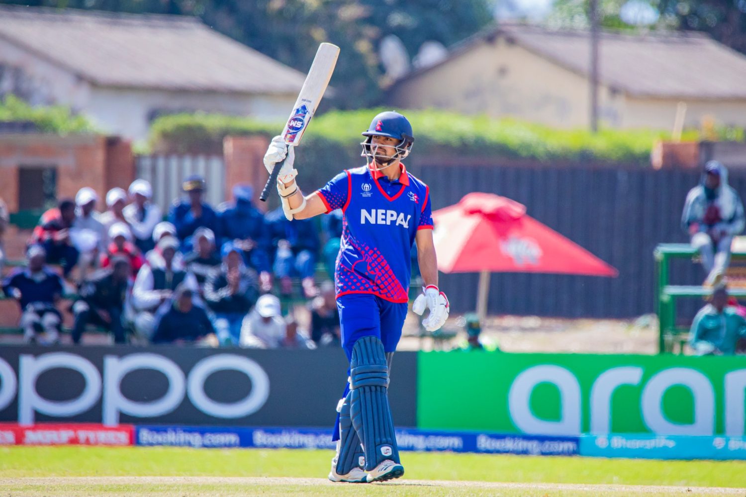 Gulshan Jha scores a fifty against oman