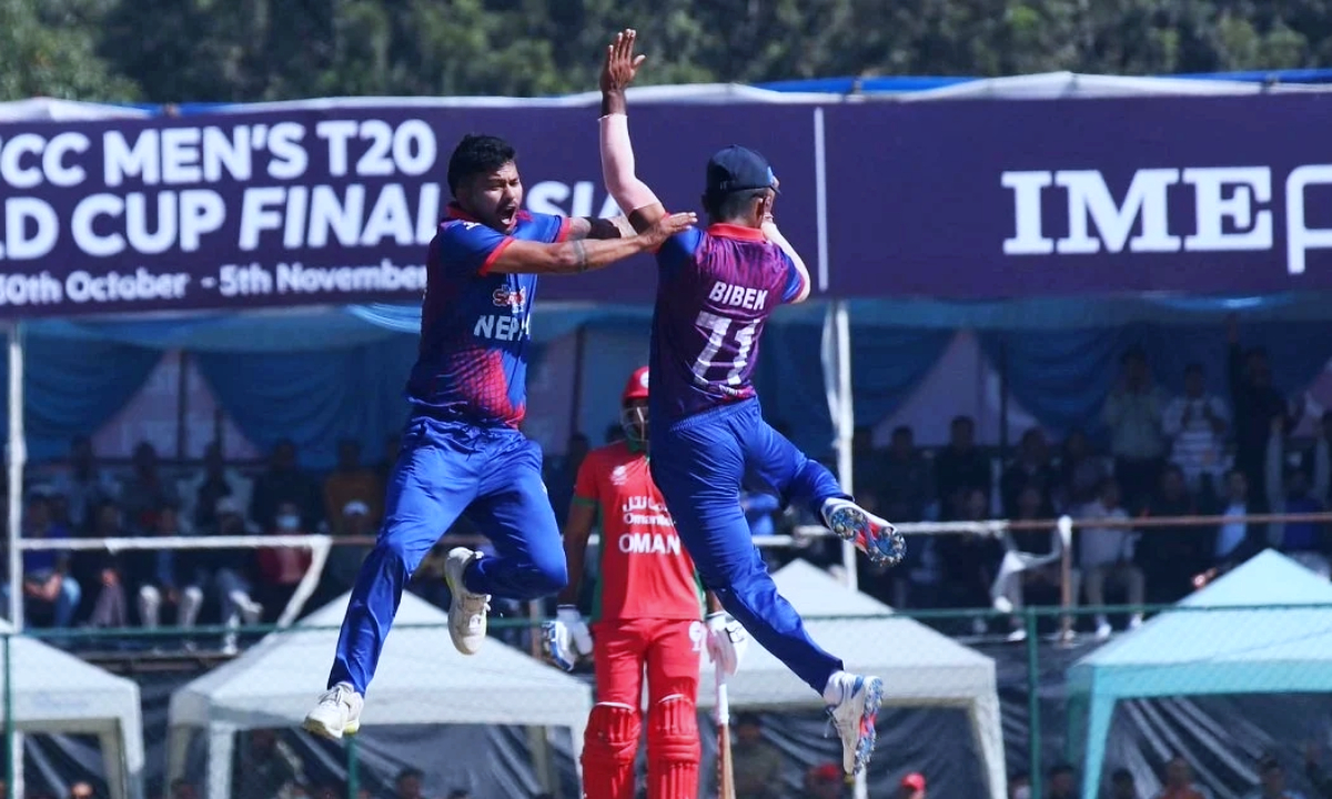 Nepal has to score 146 runs to beat Oman