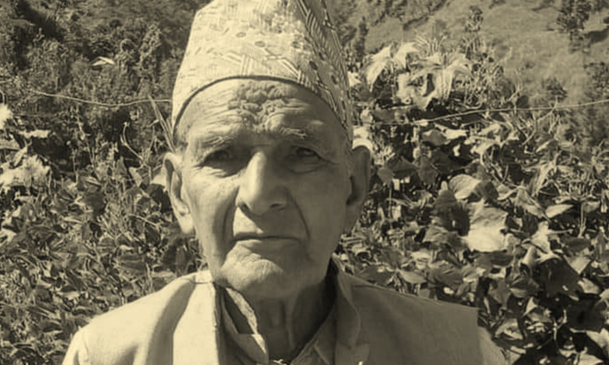 The death of Shankarishna Bhattarai a senior communist former village president of Okhaldhunga