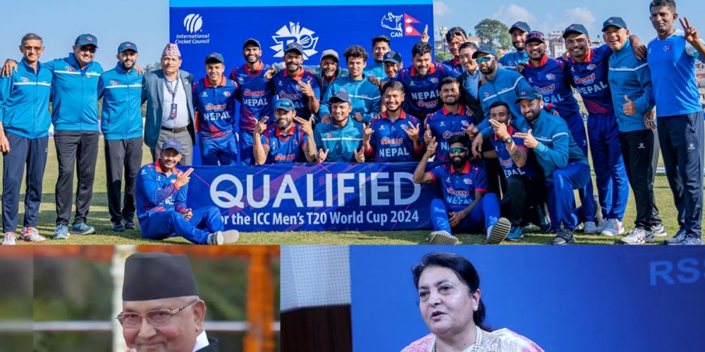 UML chairman and ex-president congratulate Nepali cricket team