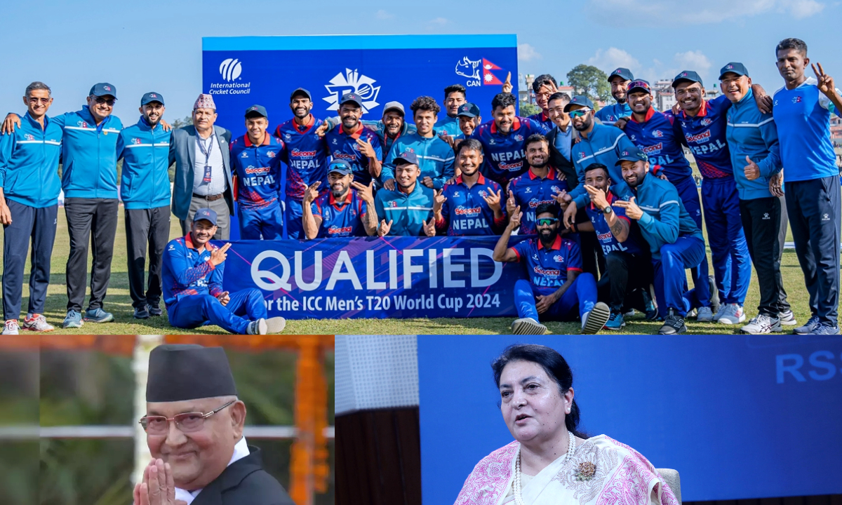 UML chairman and ex-president congratulate Nepali cricket team