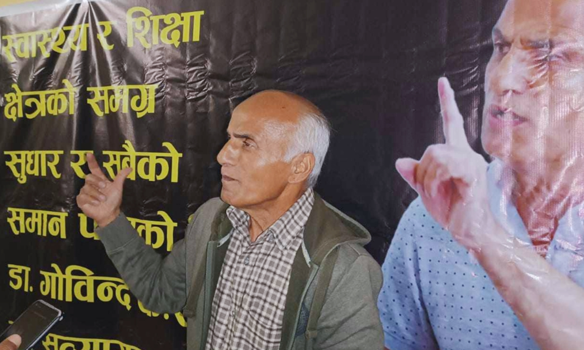 Dr. KC started the Satyagraha from Dharamshala in Dhangadhi