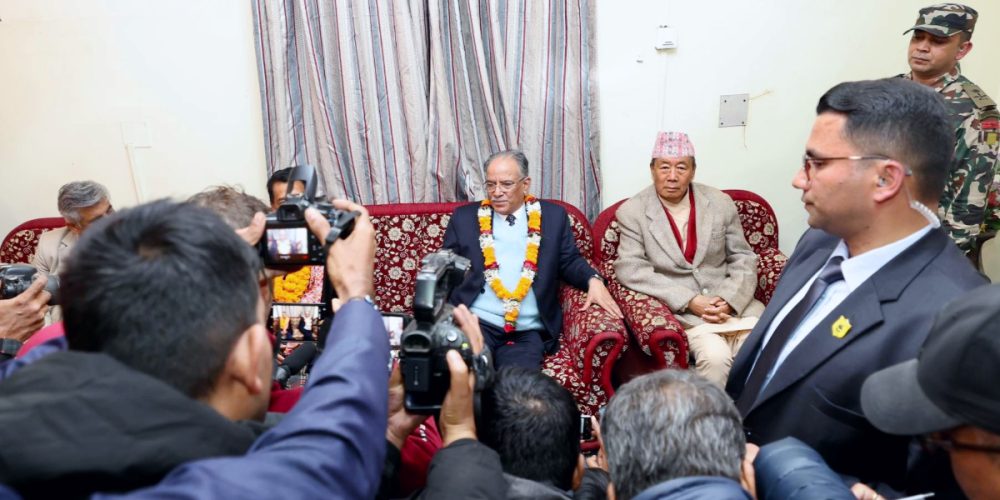 Prachanda said that he would sleep at his daughter-in-law's house, not at hotel