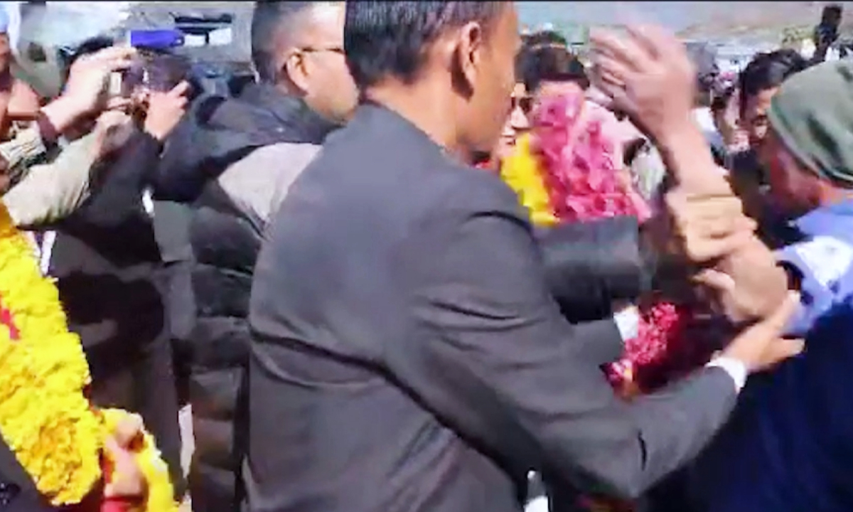 UML President Oli was punched in Dhankuta