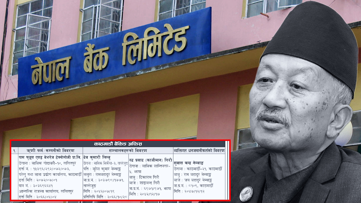 Nepal Bank issued a notice of auction in the name of late Subas Nemwang