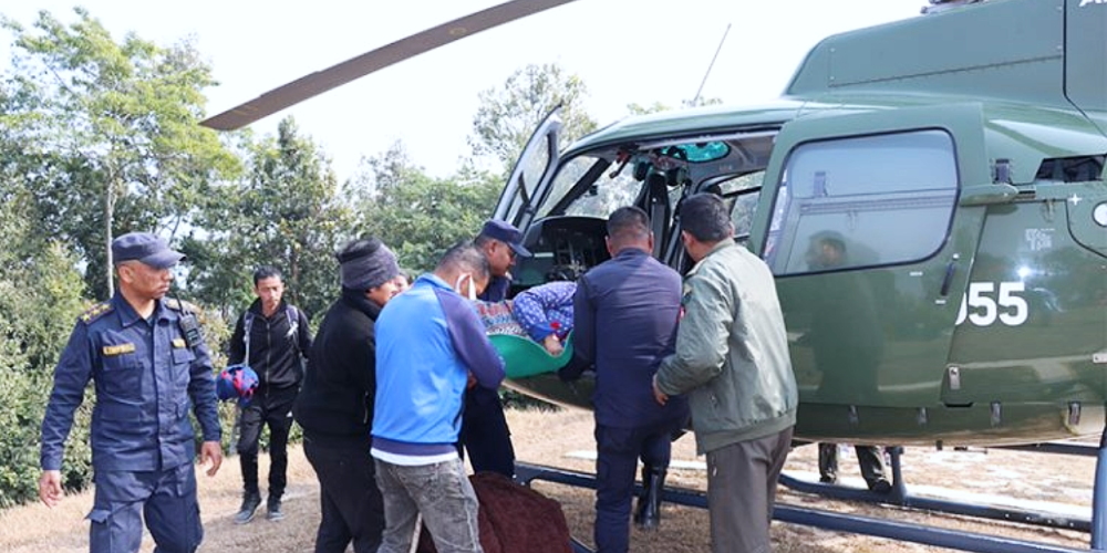 Helicopter rescue of pregnant women