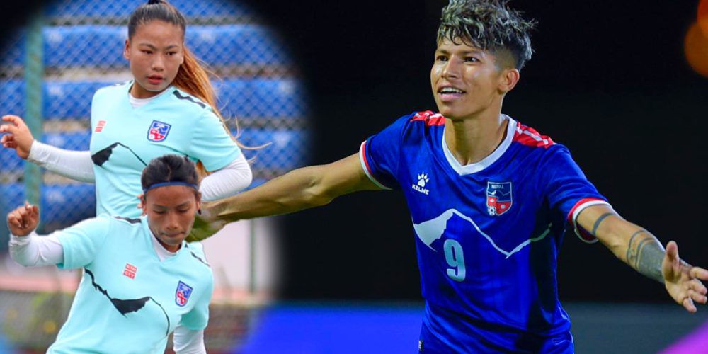 Nepal star forward Savitra Gumayo in the final match with Jordan