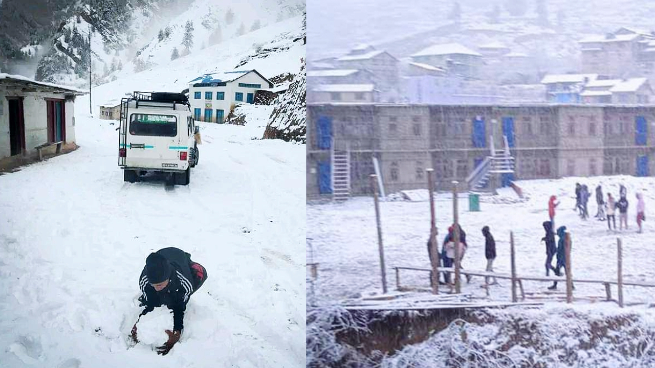 Snowfall has started in Karnali