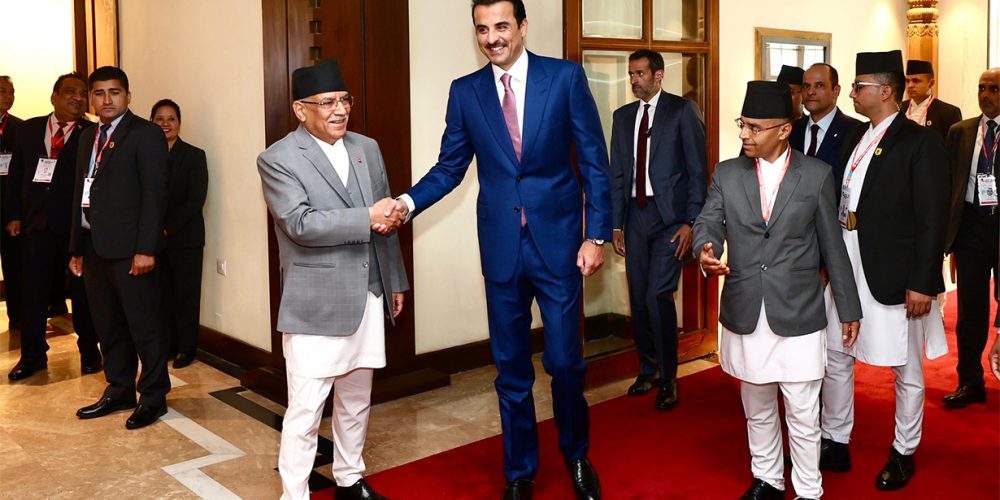 Meeting between King of Qatar and Prime Minister Prachanda