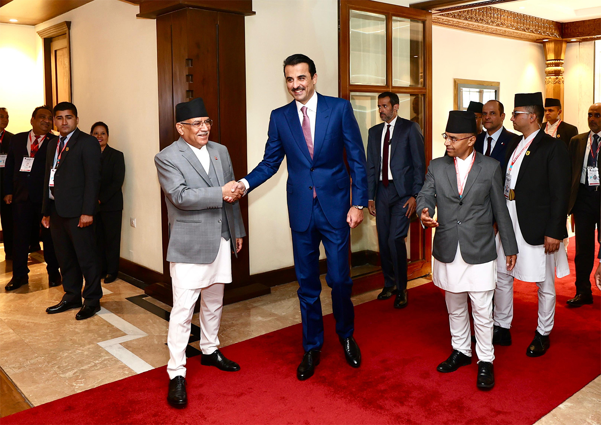 Meeting between King of Qatar and Prime Minister Prachanda