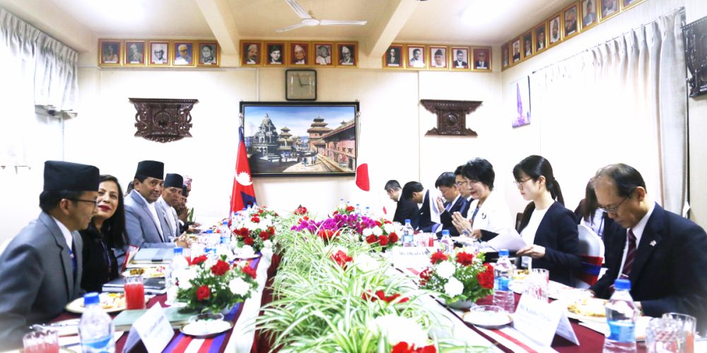 Bilateral meeting between Japanese Foreign Minister Khamikhawa and Foreign Minister Narayankaji Shrestha