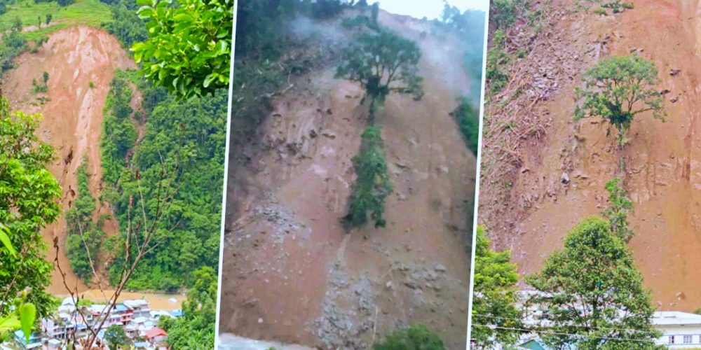 Dry landslides in Sindhupalchowk