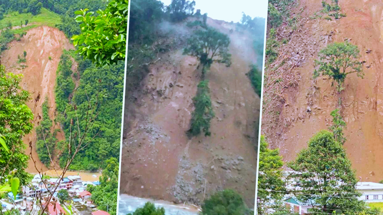 Dry landslides in Sindhupalchowk