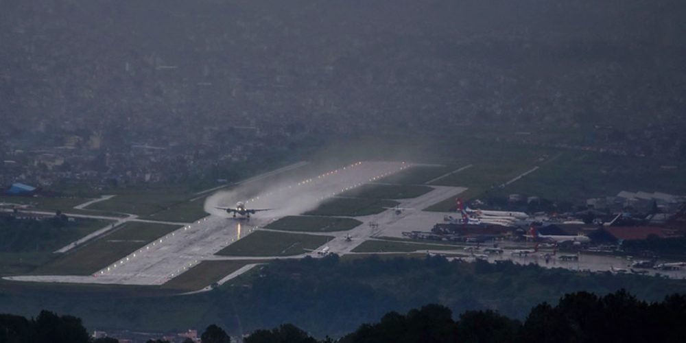 Rain tribhuvan international airport