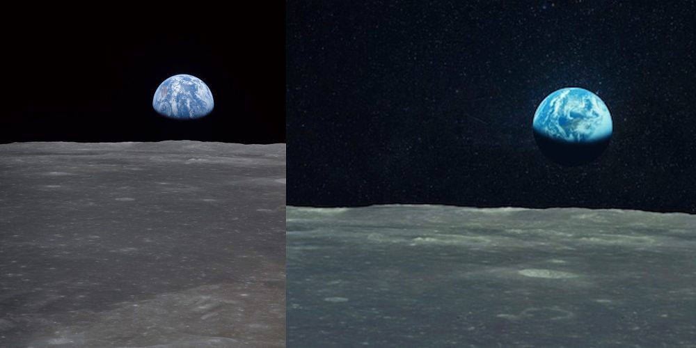 what does the earth look like from the moon